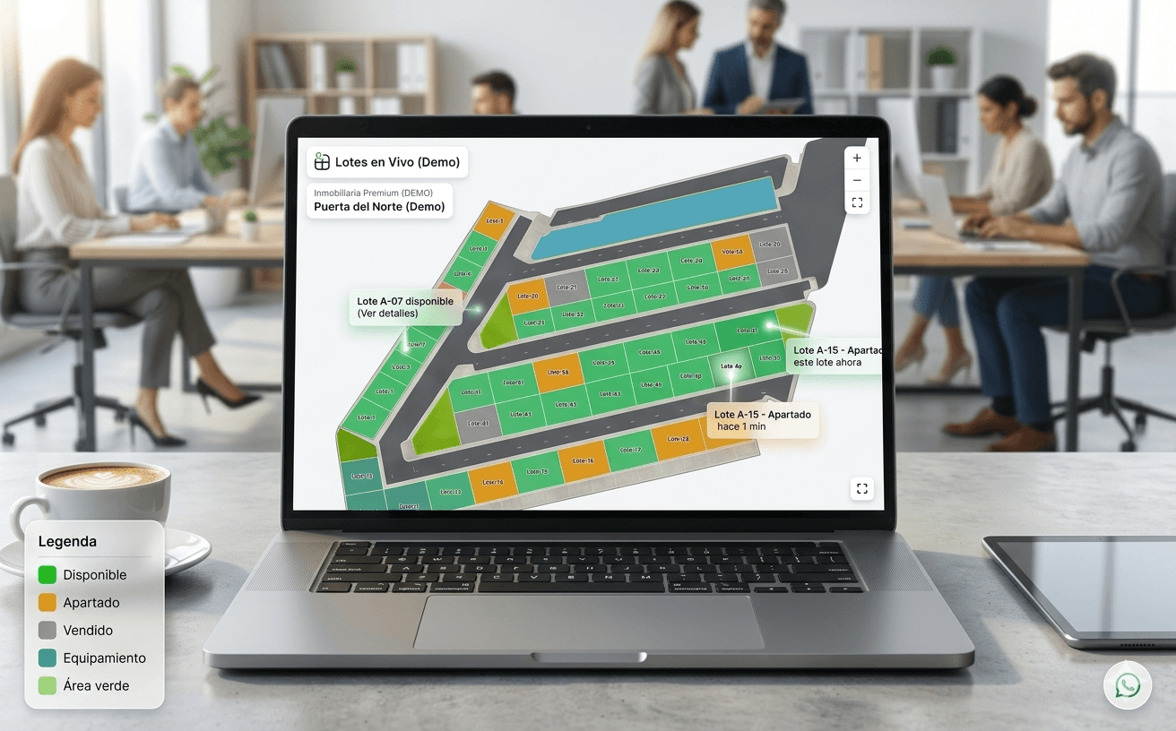 Mapa interactivo con disponibilidad en tiempo real